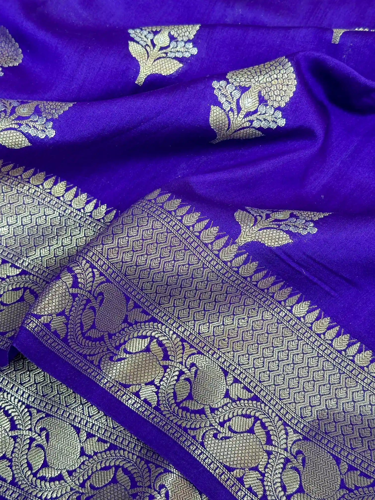 Chelsea Blue Chiniya Silk Traditional Banarasi Saree