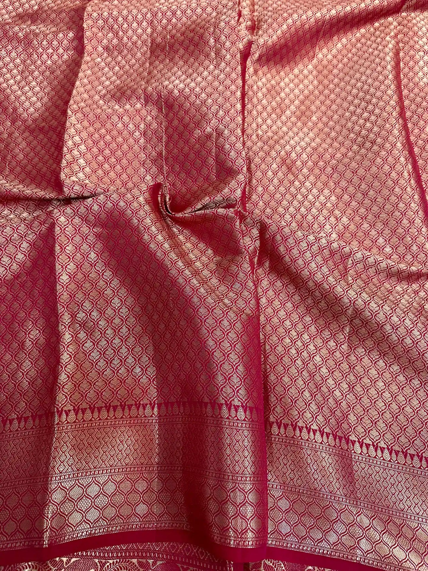 Rani Pink Chiniya Silk Traditional Banarasi Saree